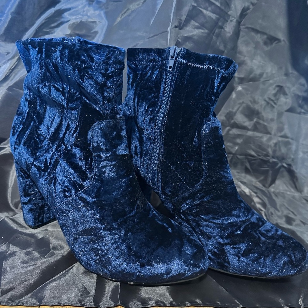 Womens Velour Booties
